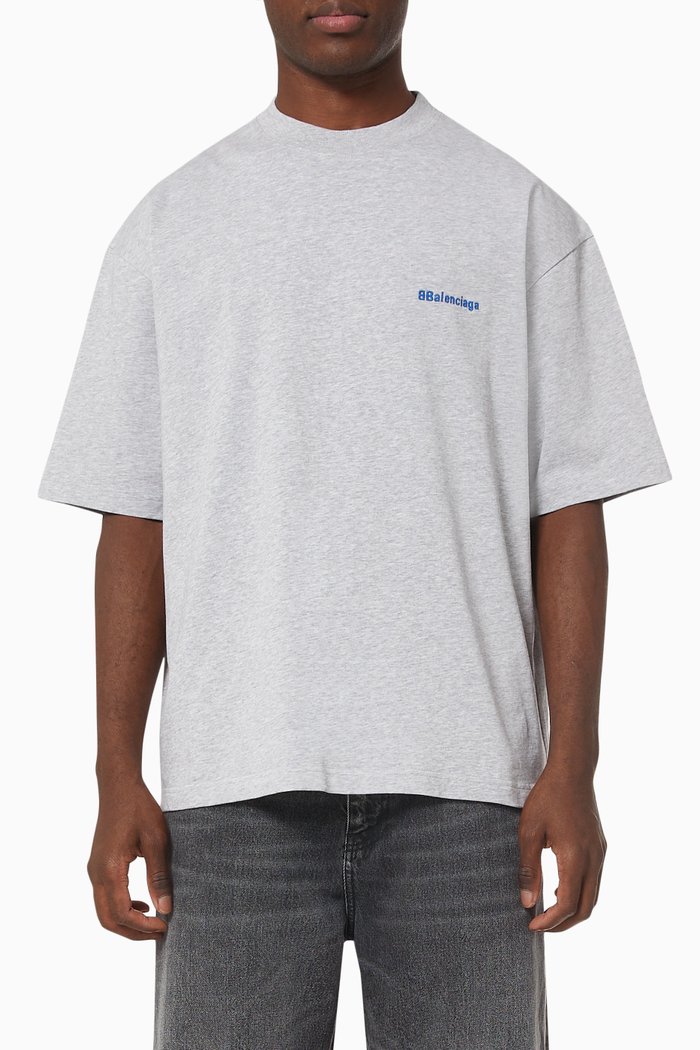 

BB Corp Medium Fit T-shirt in Cotton Jersey, Grey