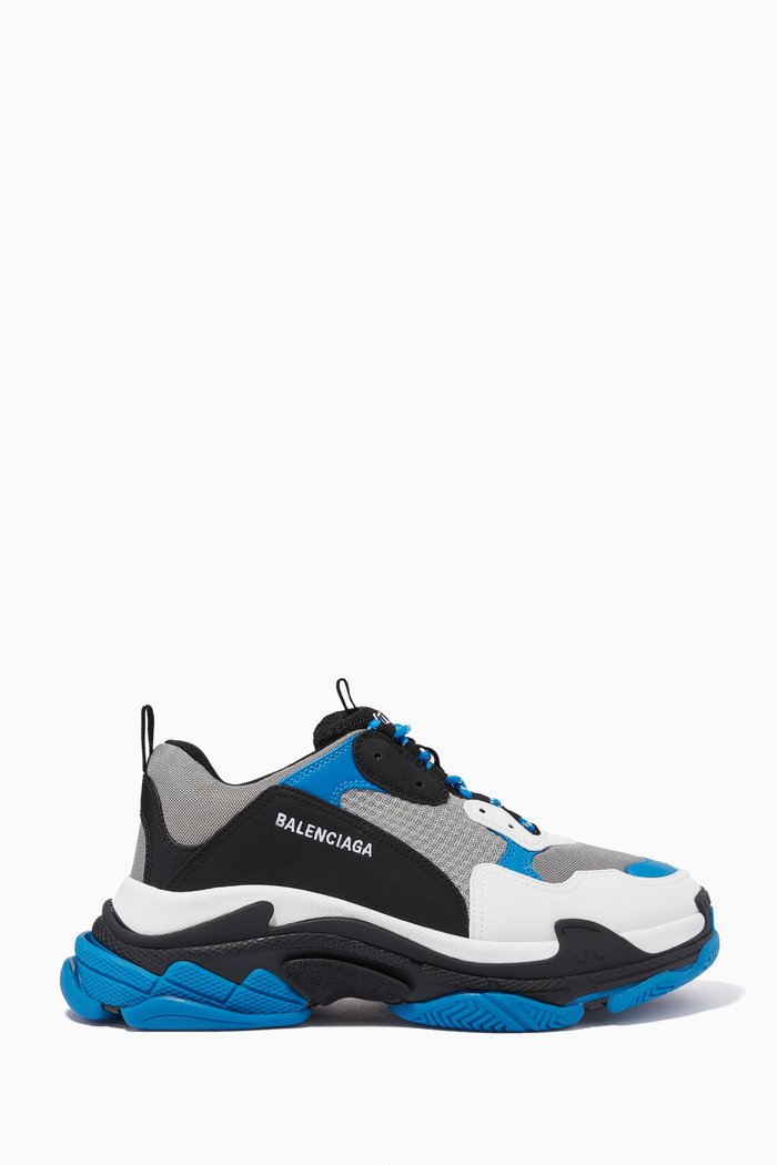 

Triple S Sneakers in Double Foam & Mesh, Blue