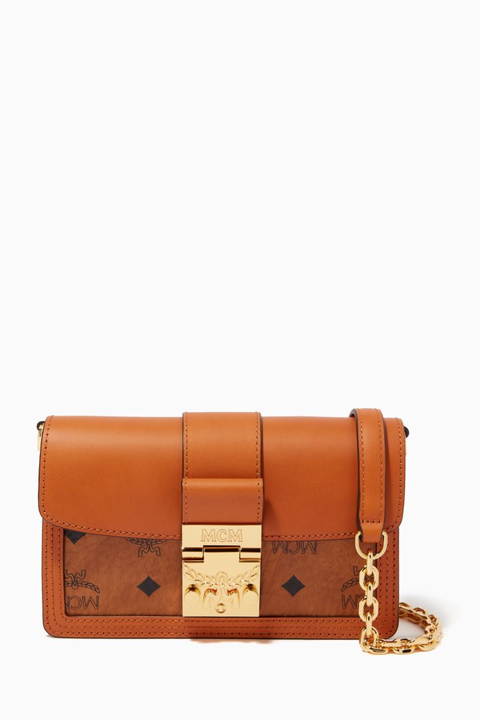 

Mini Gretl Crossbody in Visetos Leather Block, Brown