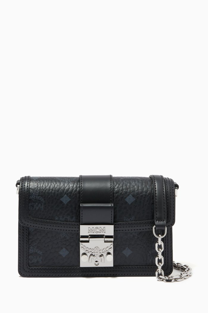 

Mini Gretl Crossbody in Visetos, Black