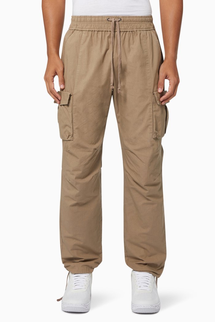 

Cargo Pants in Washed Back Sateen, Brown
