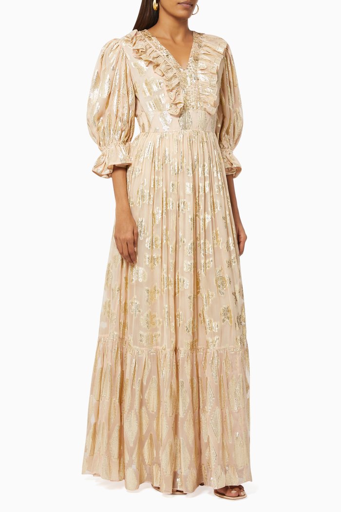 

Myst Kaftan with Sequin Embroidery, Neutral