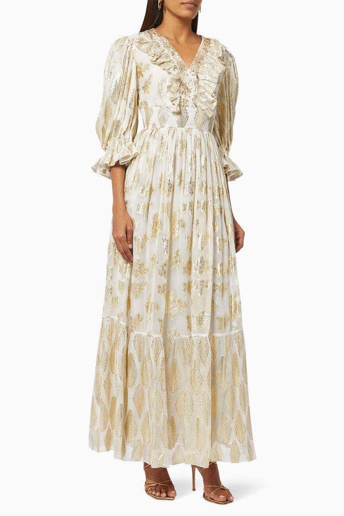 

Myst Kaftan with Sequin Embroidery, Neutral