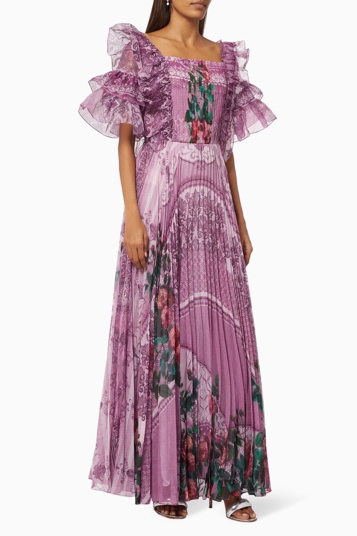 

Floriane-A Floral Kaftan, Purple