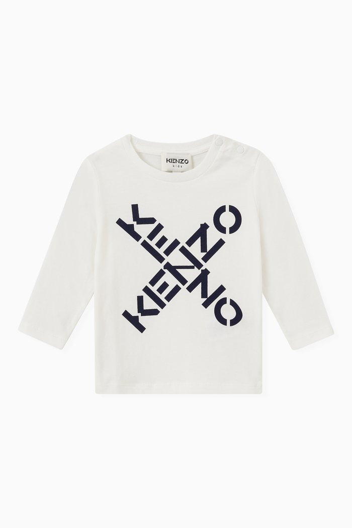 

Cross Logo Print T-shirt in Organic Cotton Jersey, Neutral