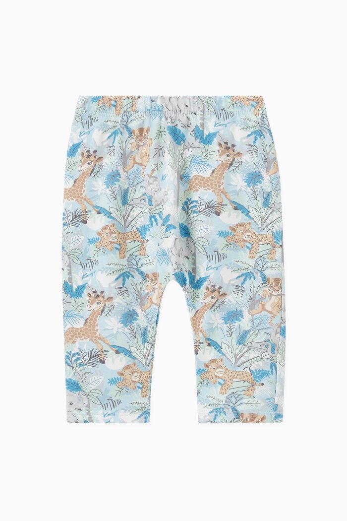 

Animal Print Leggings in Stretch Cotton, Multicolour