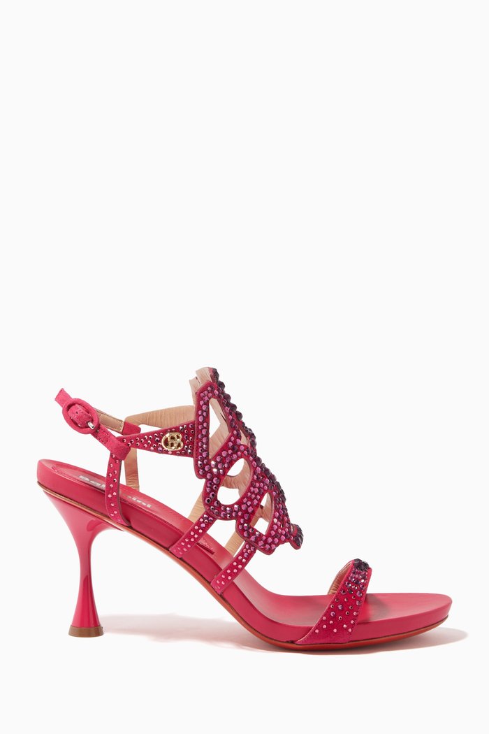 

Sandals in Suede & Strass, Pink