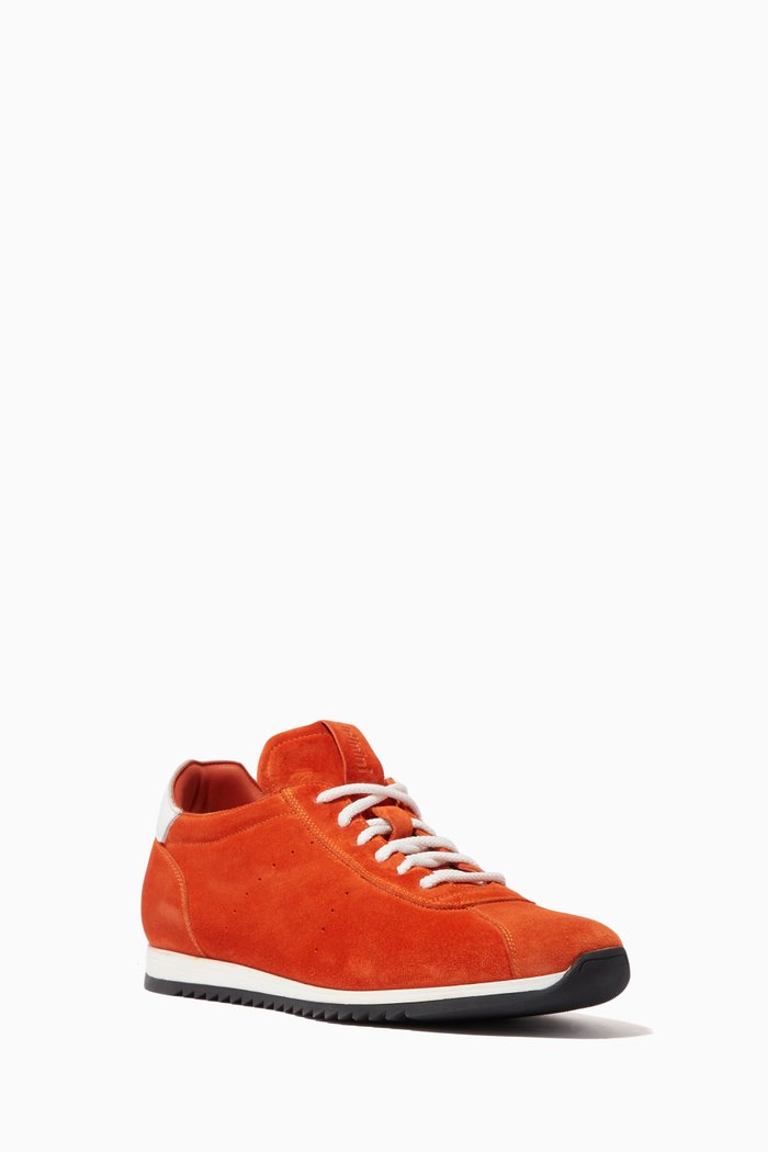 

Sneakers in Split Leather, Orange