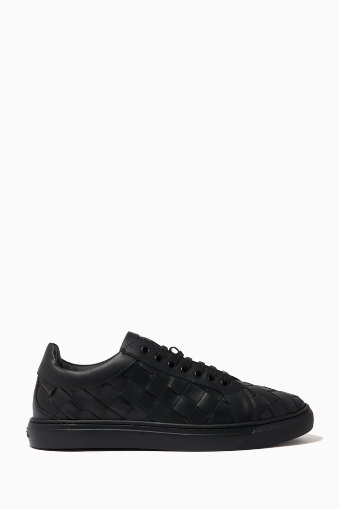 

Sneakers in Split Leather, Black