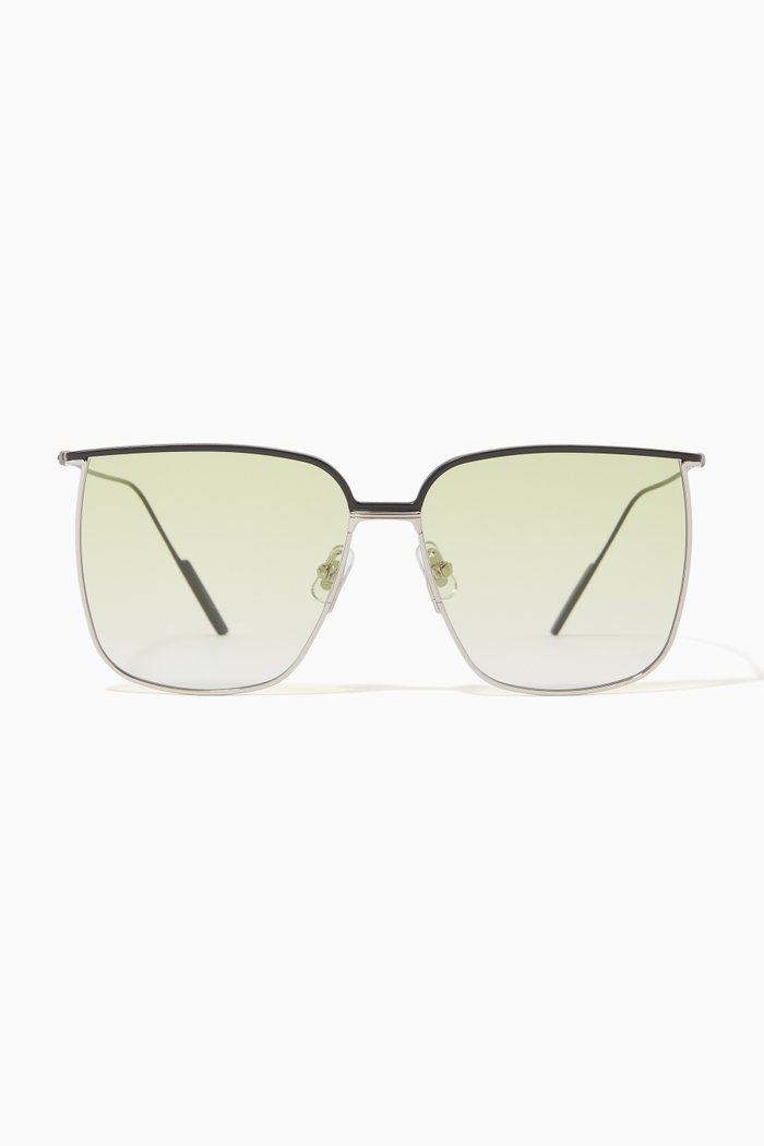 

High to Low Sunglasses in Metal, Yellow