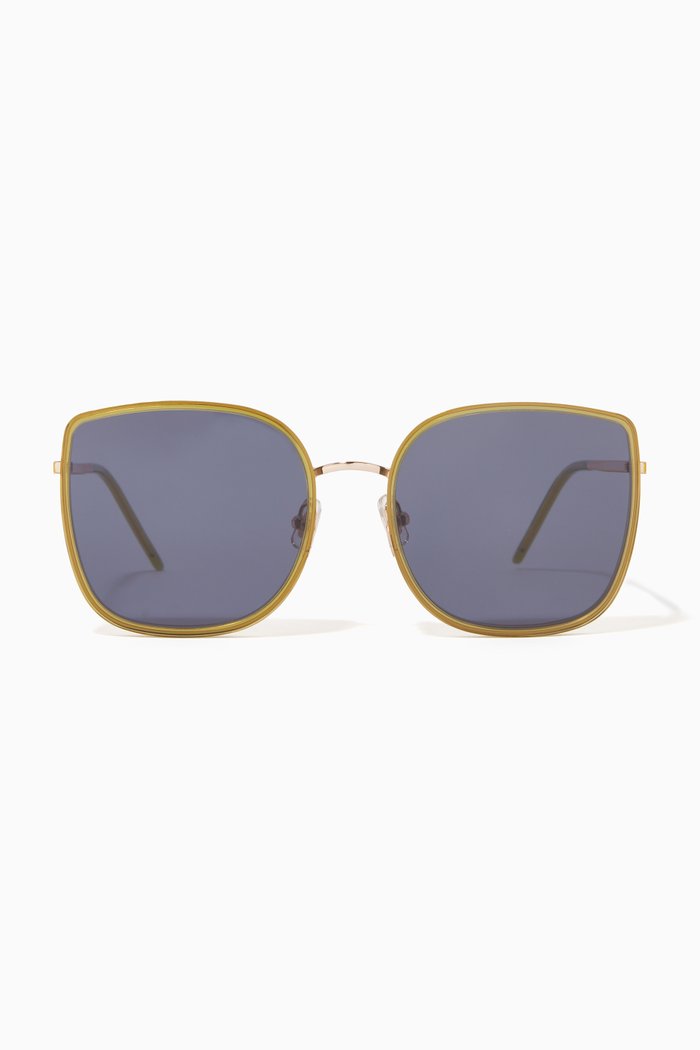 

Bi Bi-OL1 Oversized Square Sunglasses in Acetate & Metal, Green