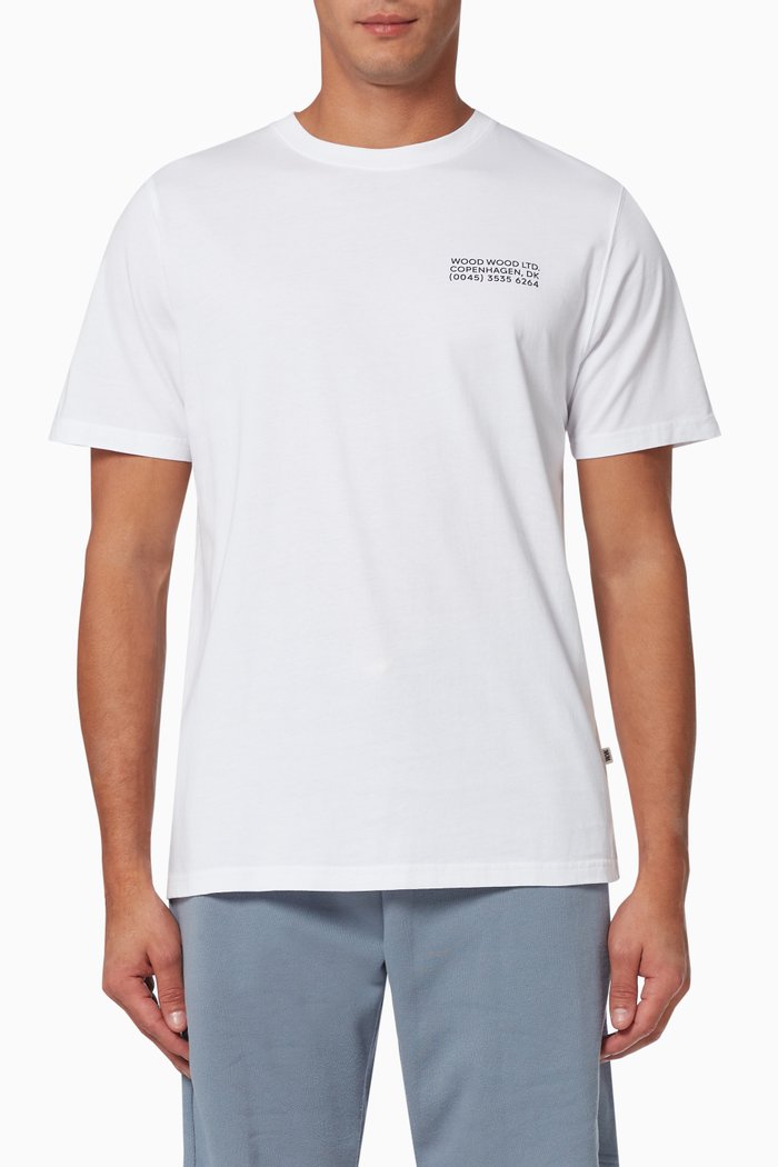 

Sami Info T-shirt in Organic Cotton Jersey, White