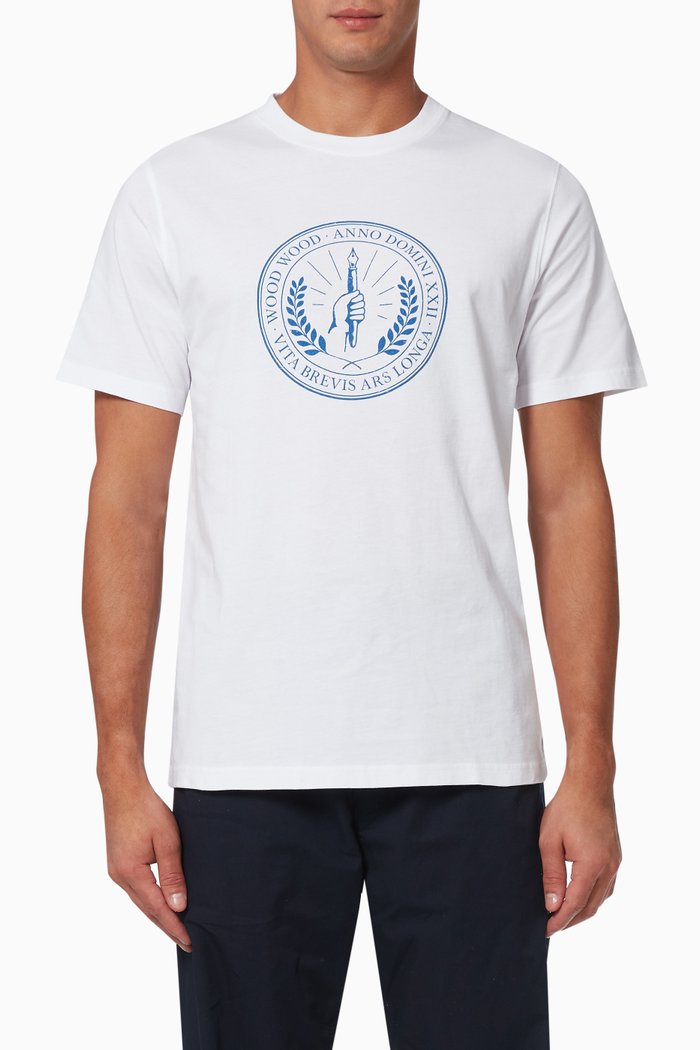 Sami Seal T-shirt in Organic Cotton Jersey, White