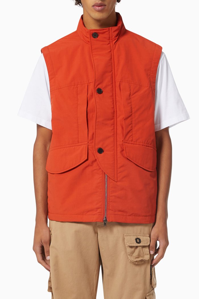 

Tarik Vest in Tech Fabric, Orange