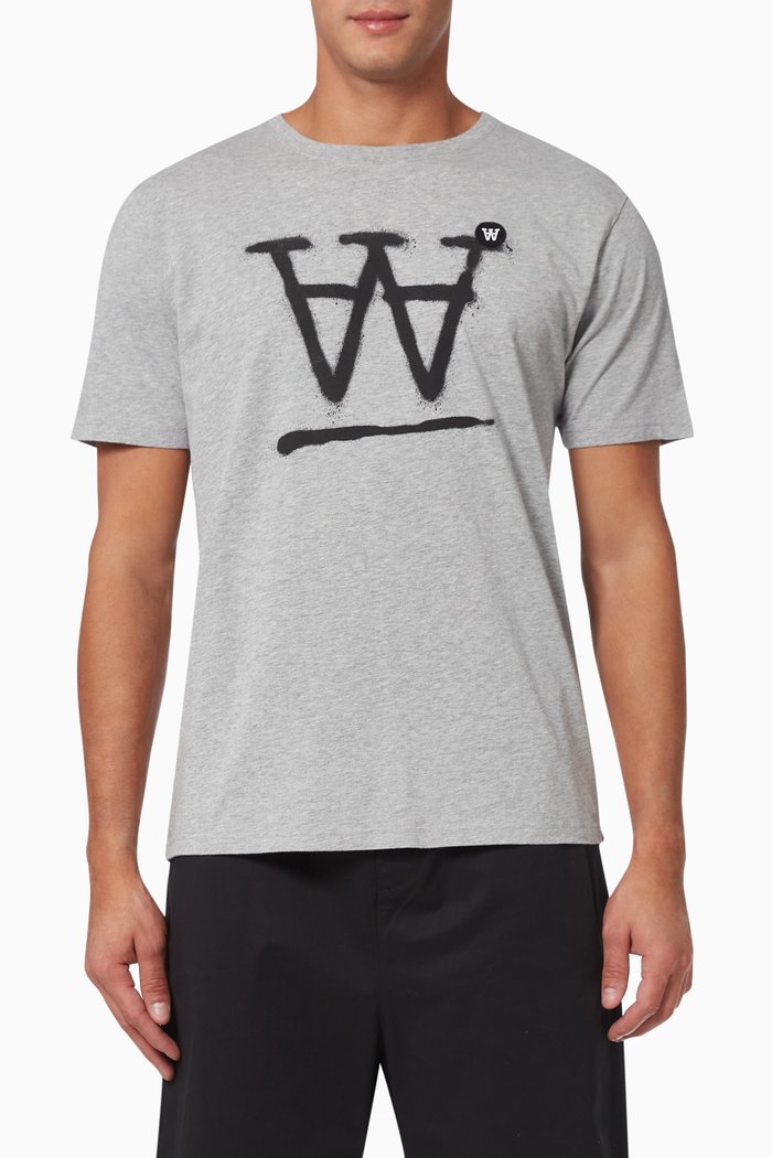 

Ace Graphic Logo T-shirt in Organic Cotton Jersey, Grey