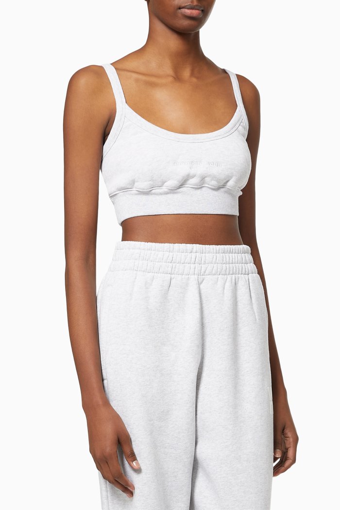 

Sweatshirt Bra Top in Classic Terry, Grey