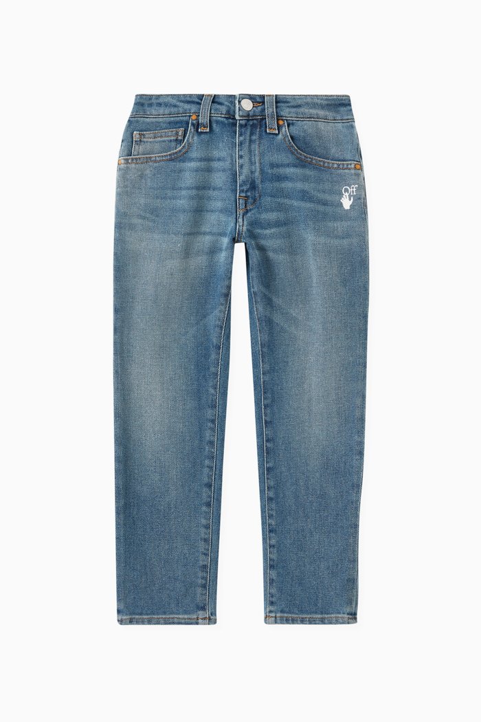 

Diagonals Slim Jeans in Denim, Blue