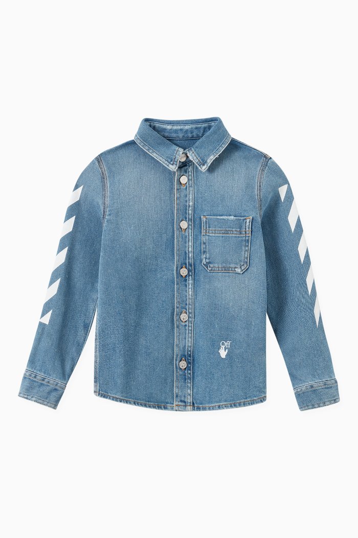 

Diagonals Shirt in Denim, Blue