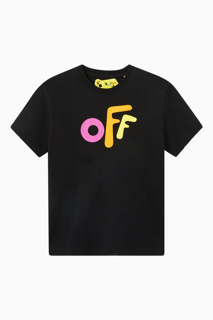 

Rounded Logo T-shirt in Cotton Jersey, Black
