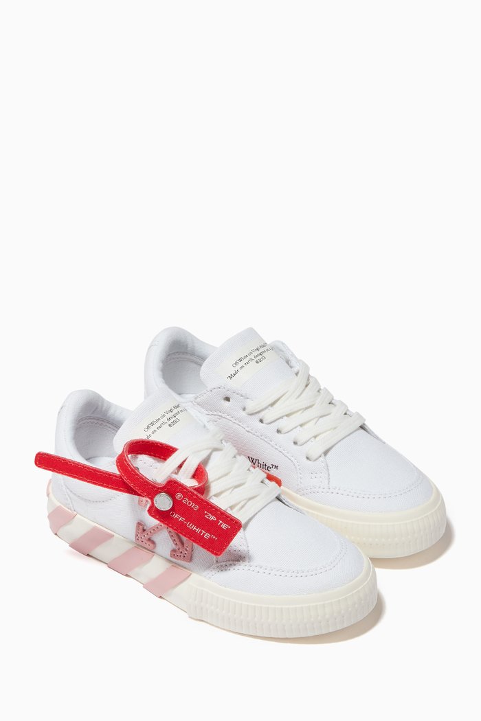 

Low Vulcanized Sneakers in Cotton Canvas, White