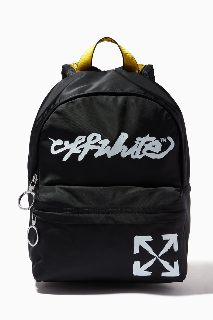 

Script Logo Backpack in Nylon, Black