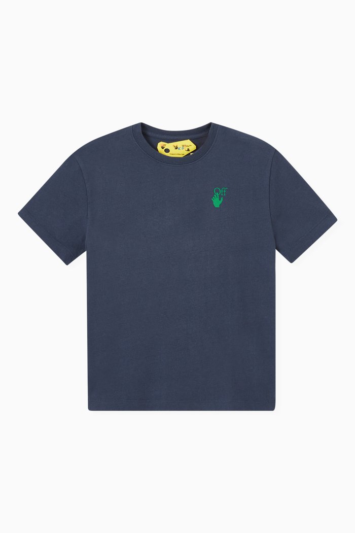 

Marker Arrows T-shirt in Cotton Jersey, Blue