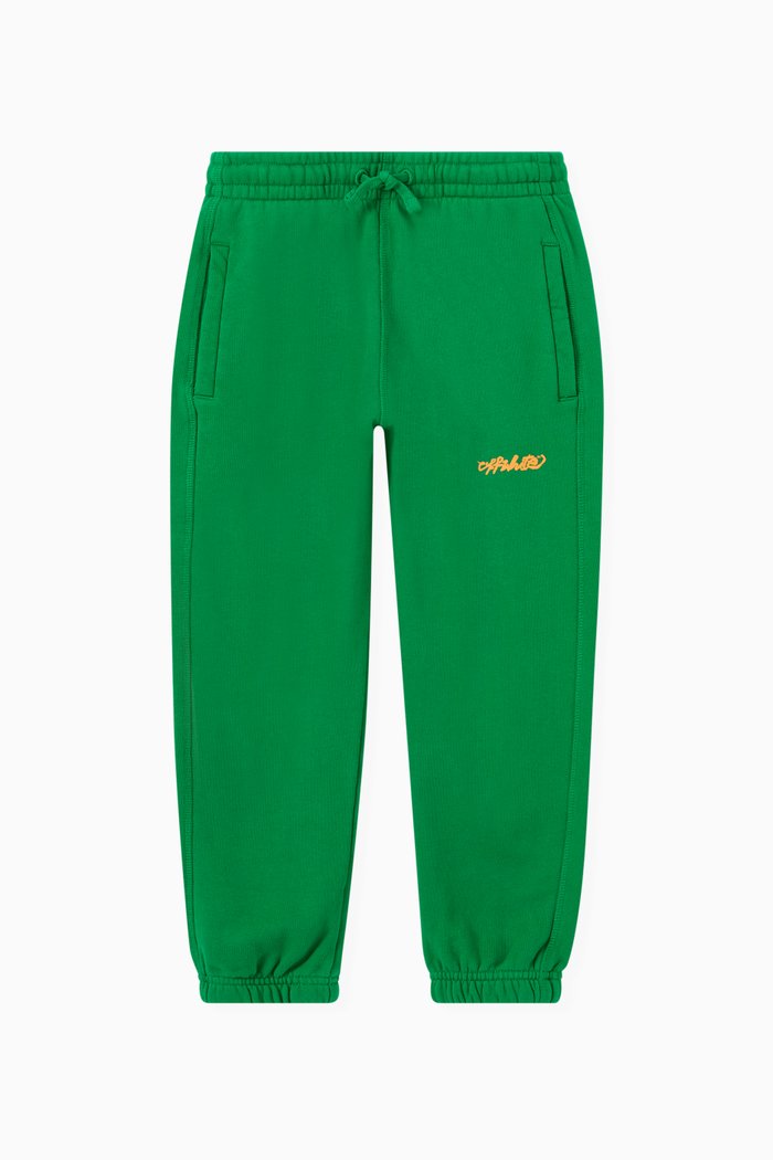 

Script Logo Sweatpants in Cotton Jersey, Green