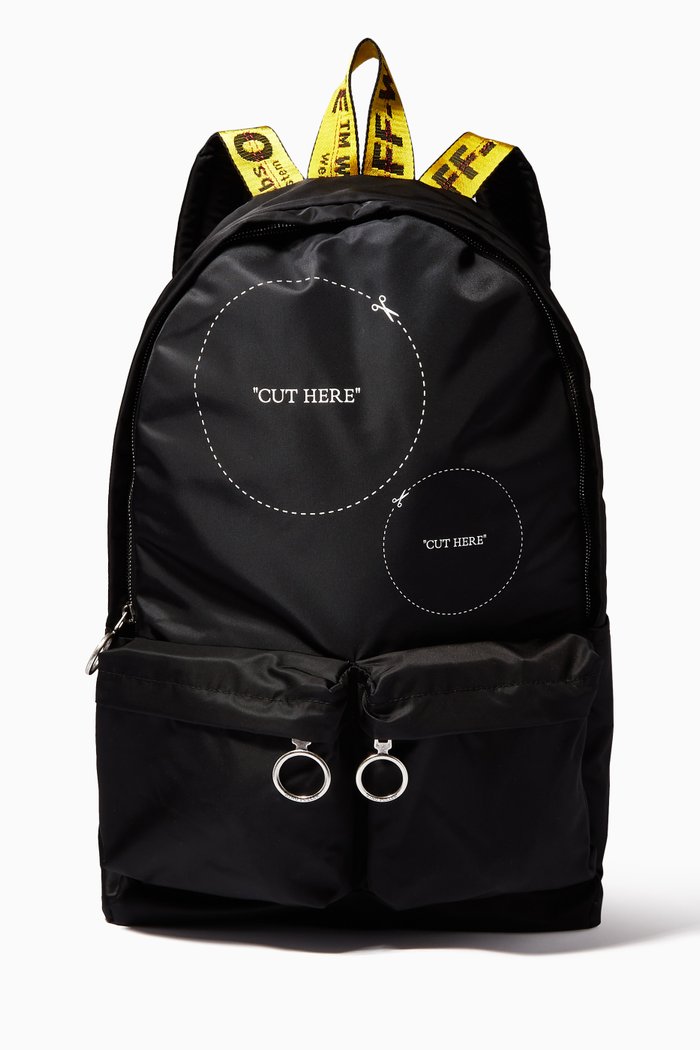 

CUT HERE Backpack in Nylon, Black