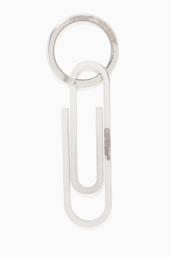 

Paperclip Key Ring in Metal, Grey