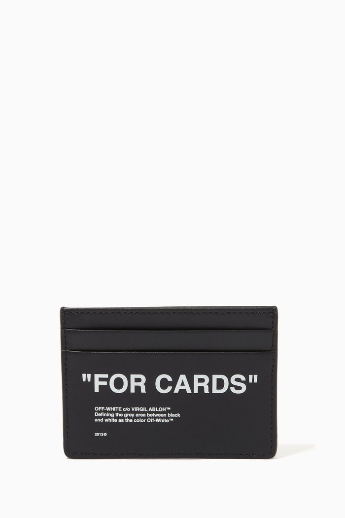 

"FOR CARDS" Card Holder in Leather, Black