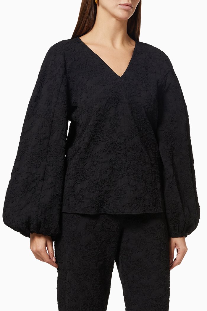 

Ida Blouse in Recycled Polyester, Black