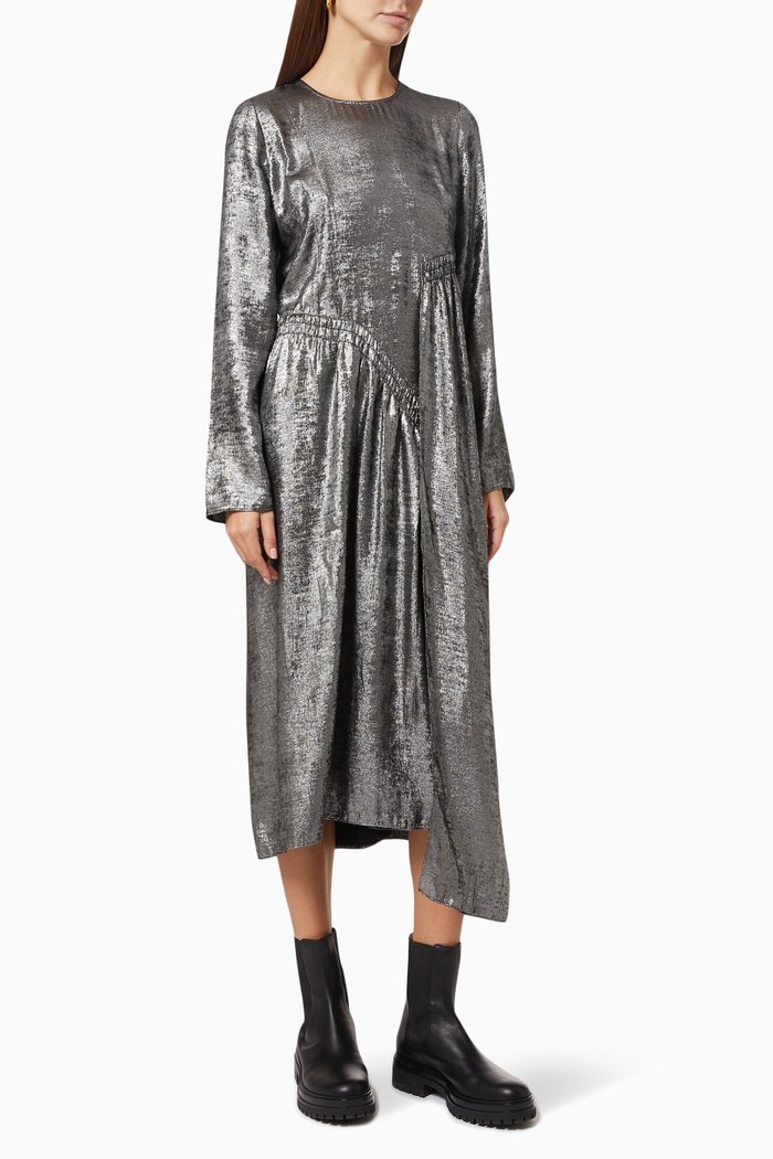 

Ilona Dress in Crepe, Silver