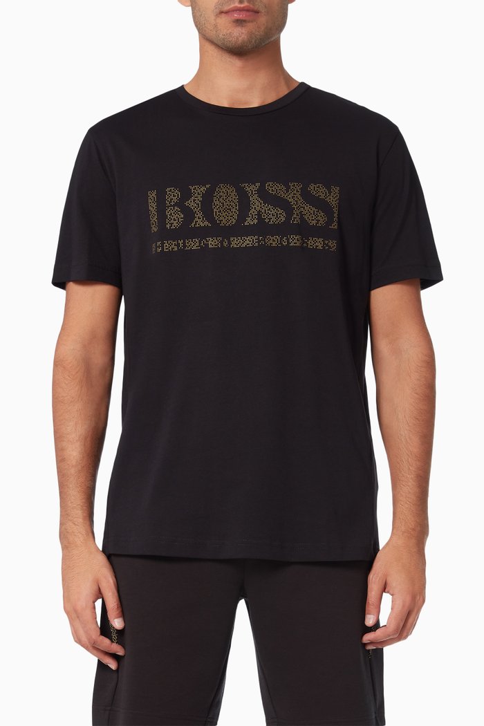 

Hugo Boss Pixel T-shirt in Jersey, Black