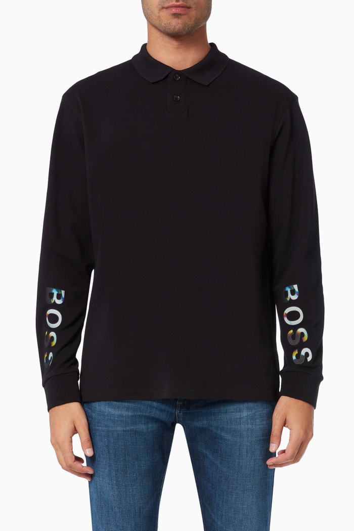 

Boss Digitize Polo Shirt in Cotton Piquet, Black