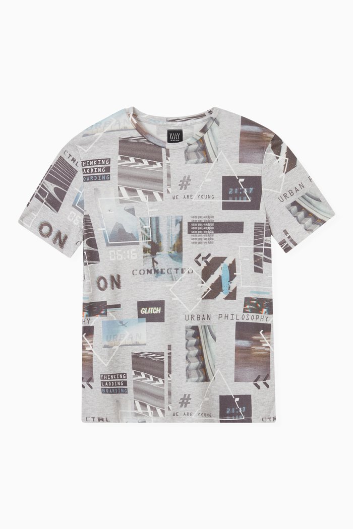 

Urban Photo T-shirt in Marl, Grey