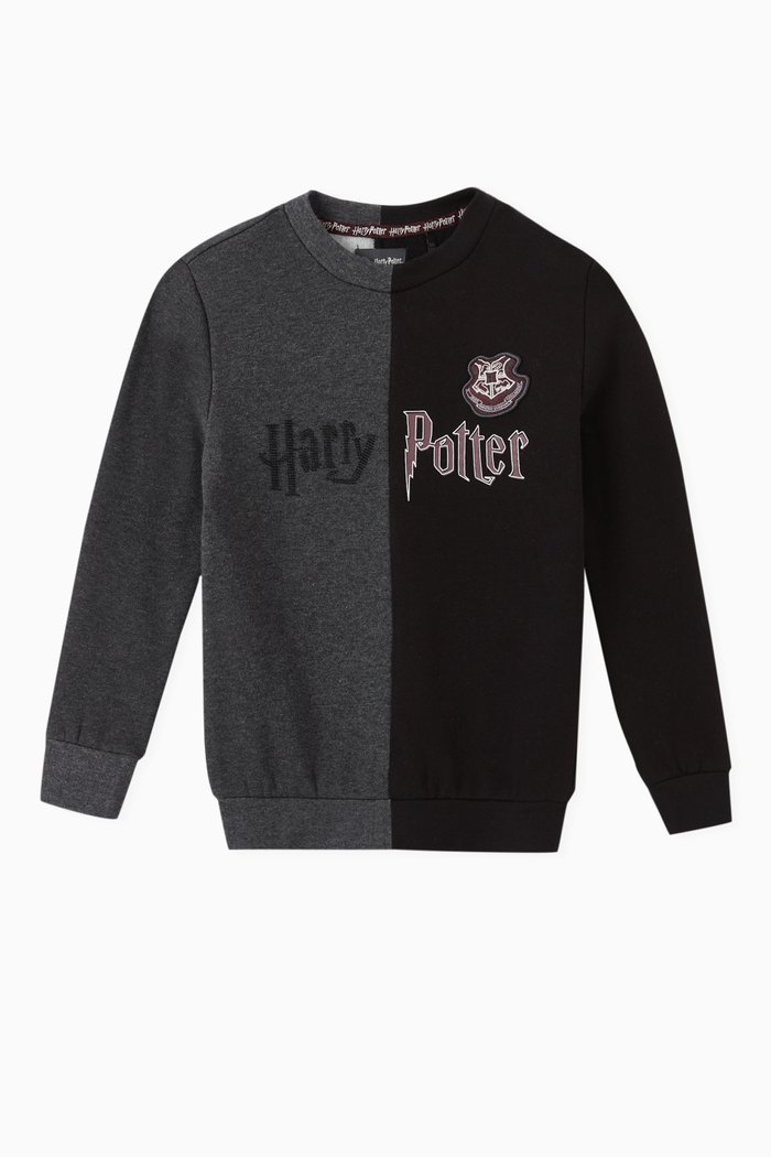 

Harry Potter Print Sweatshirt in Cotton Fleece, Black