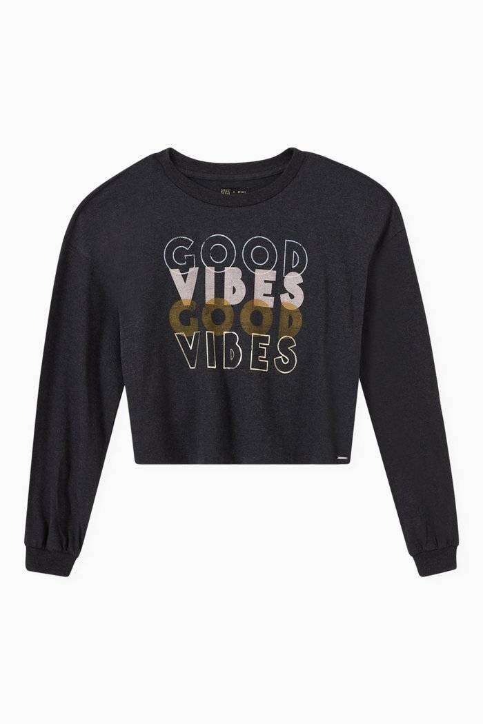 

Good Vibes T-shirt in Cotton, Grey