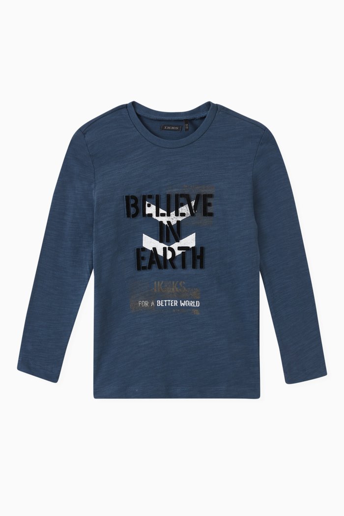 Printed T-shirt in Cotton, Grey