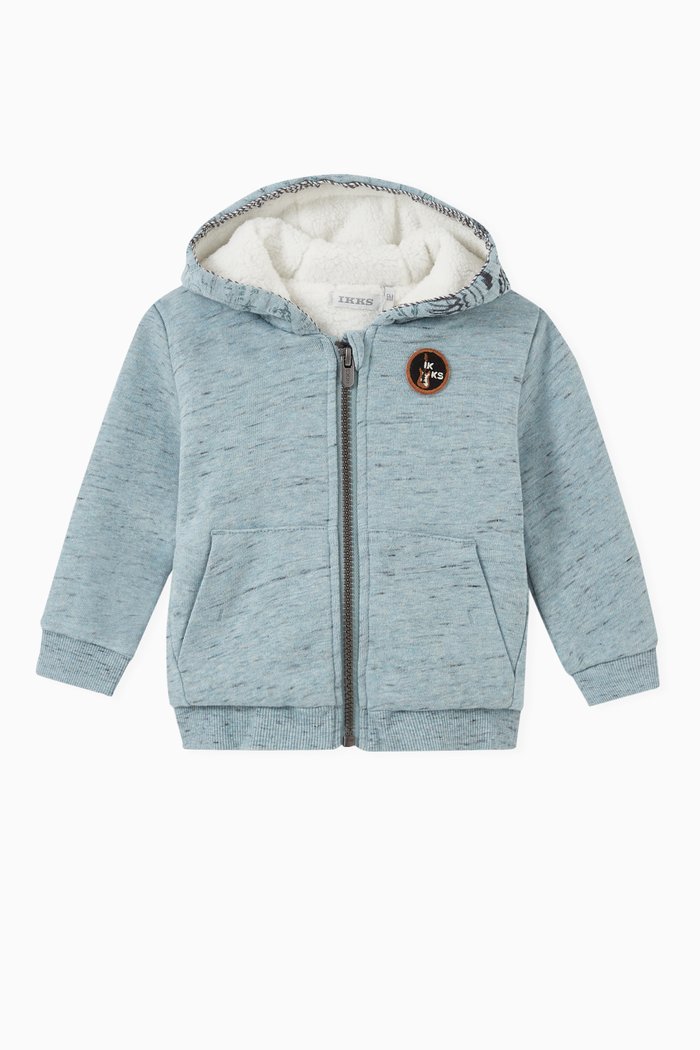 

Cardigan with Tattoo Hood, Blue