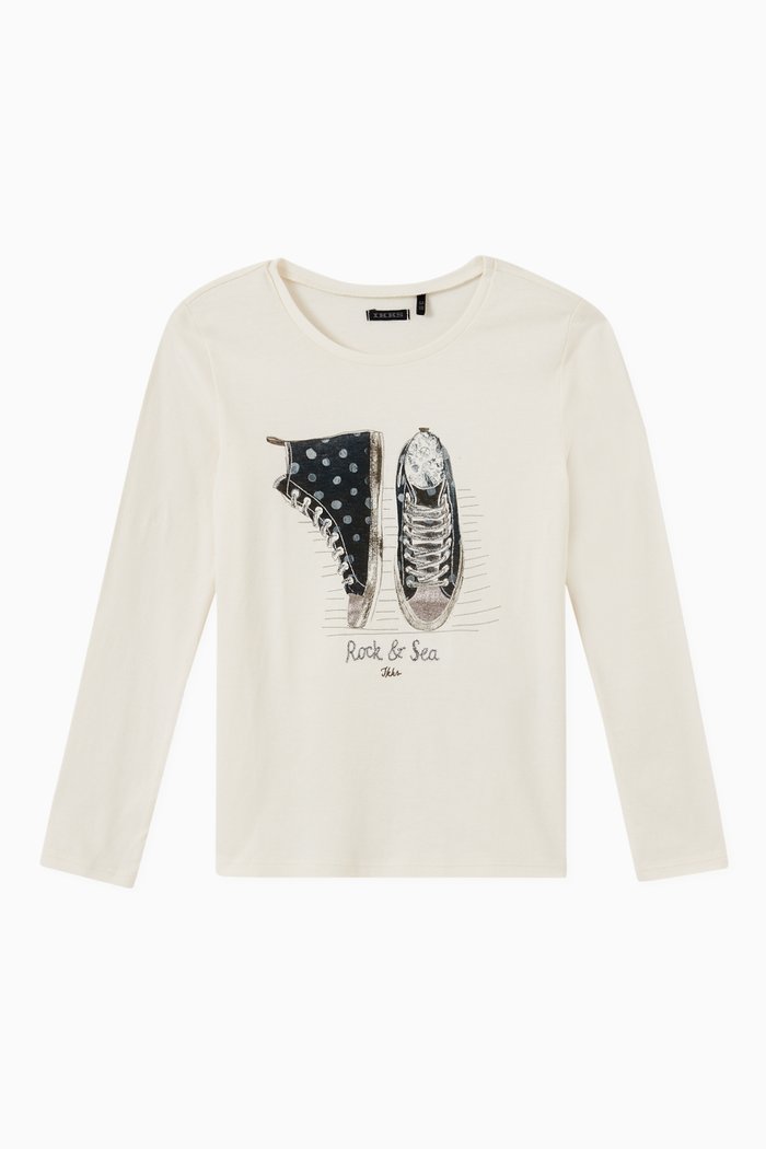 Polka Dot Sneakers T-shirt in Jersey, Neutral