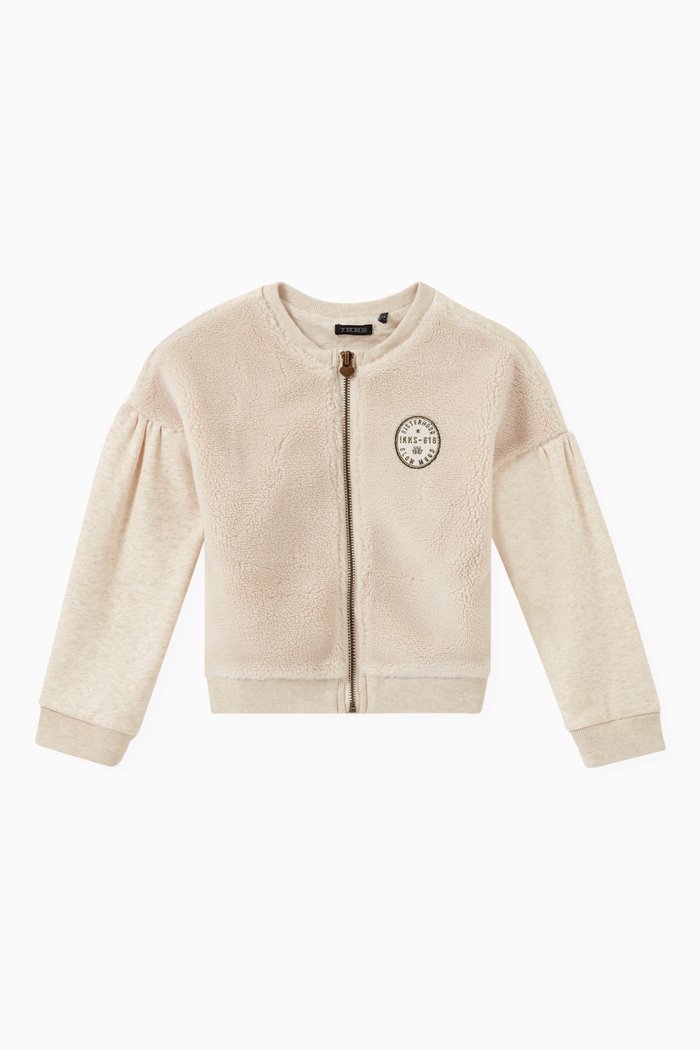 

Padded Sherpa Cardigan, Neutral
