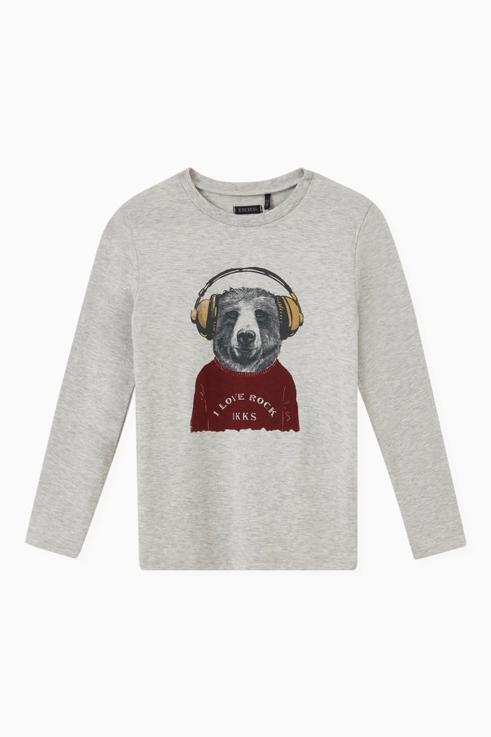 

Bear T-shirt in Marl, Grey