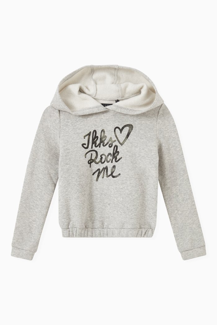 

Slogan Sweatshirt in Cotton, Grey