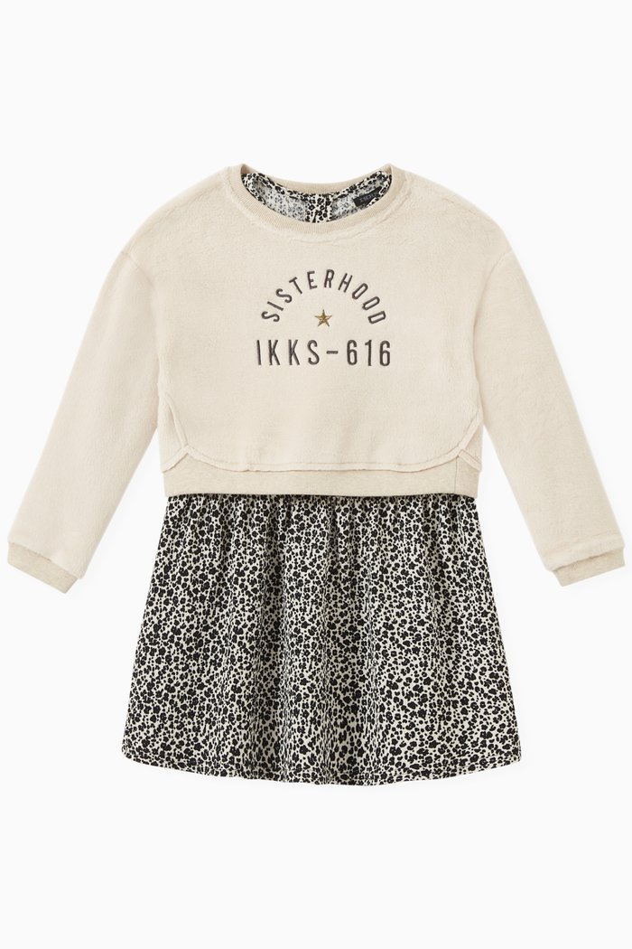 

2-in-1 Sweatshirt & Dress Set, Neutral