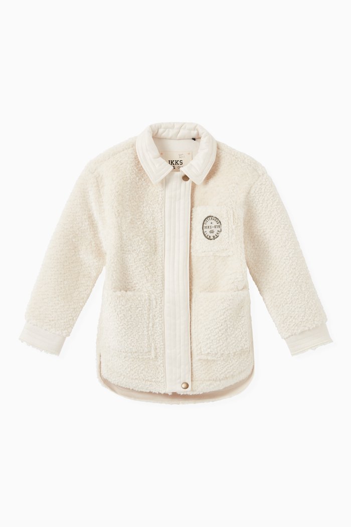 

Utilitarian Jacket in Sherpa & Suede, Neutral