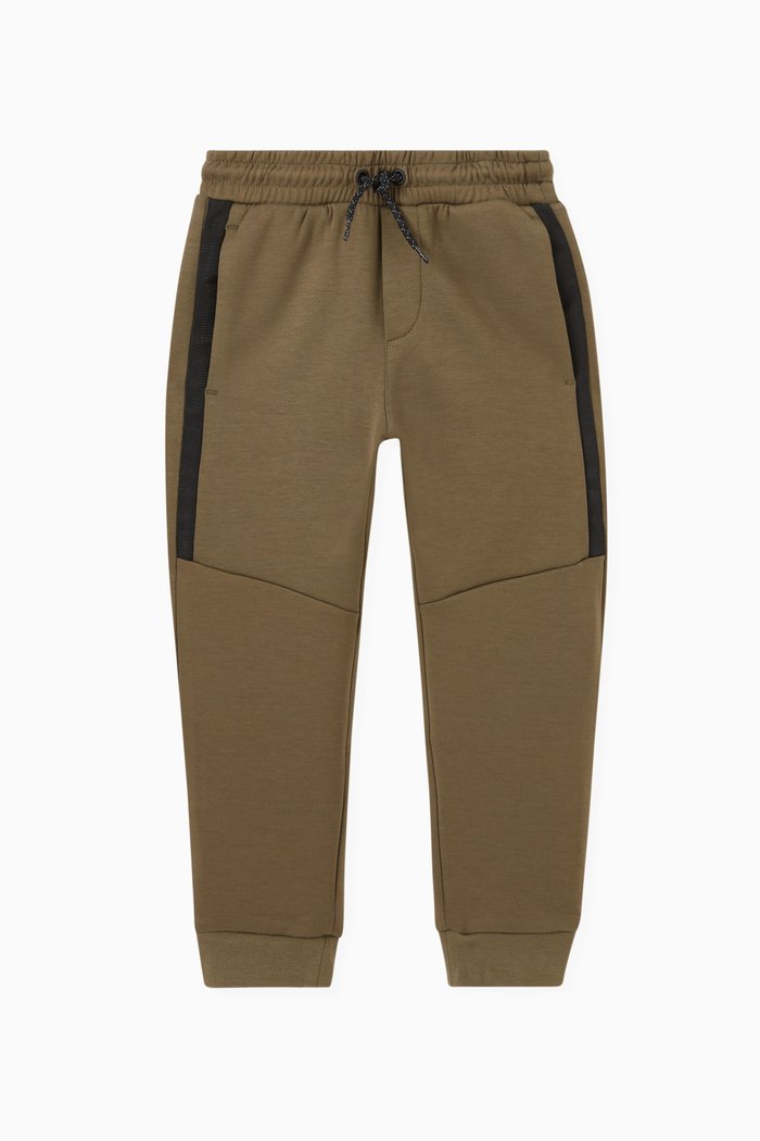

Side Bands Joggers in Cotton, Brown