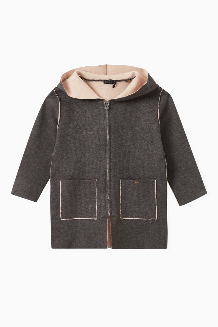 

Long Cardigan in Marl, Grey