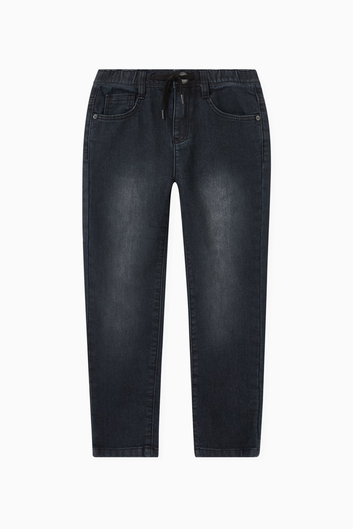 

Worn-out Easy Fit Jeans in Cotton, Blue