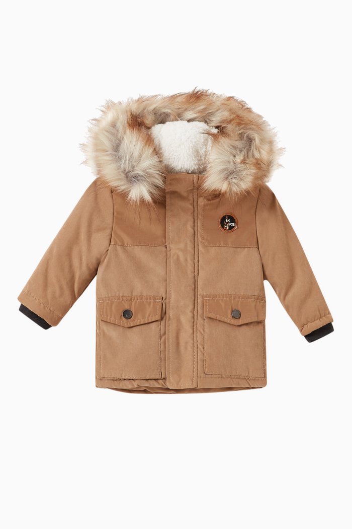 

Fur Lined Hooded Parka, Neutral
