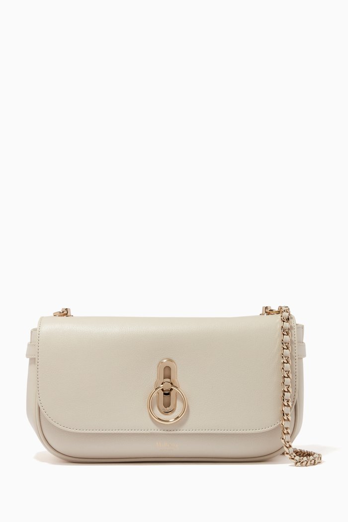 

East West Amberley in Silky Calf Leather, Neutral